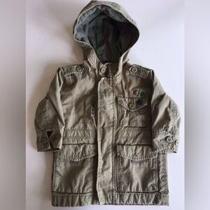 Army Green Gap Kid’s Jacket with Pin Details